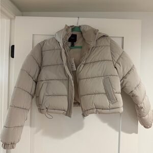 Forever 21 Light Beige Puffer Jacket